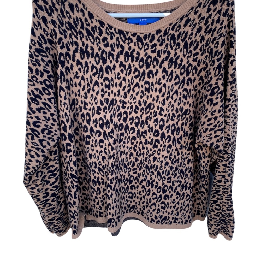 Apt. 9 cheetah print sweater XL